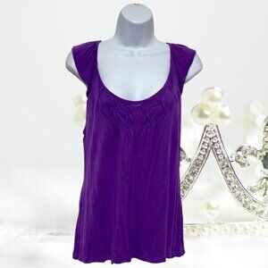 Maurices-Women's XL Purple Sleeveless Summer Top Pullover Light Weight-Rayon